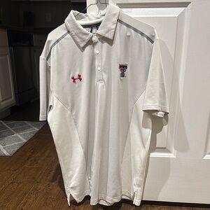 Texas Tech Under Armour White Polo Shirt